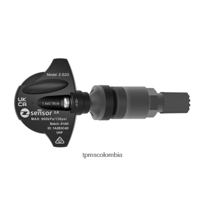 Sensor De Presión De Neumáticos Tpms - Sensor tpms de repuesto original de Jaguar - oe p/n lr086928, fw931a159ab frecuencia 433mhz 46TPNR1049 vástago de válvula de metal - gris oscuro